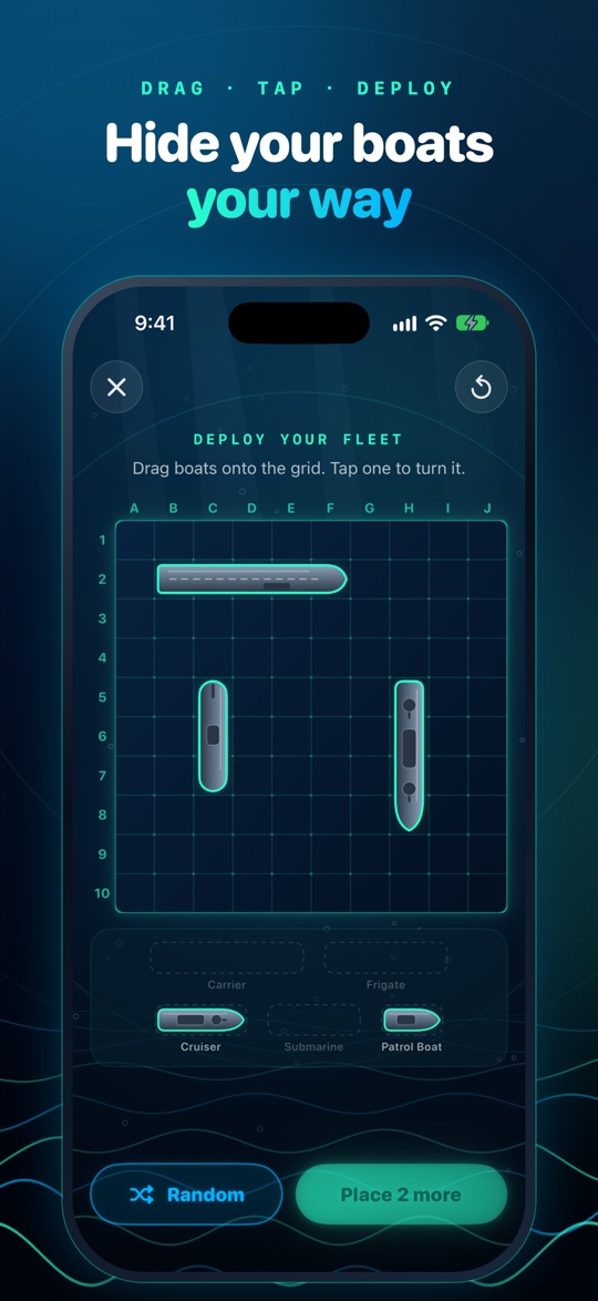 Drag your boats into place on the deploy screen