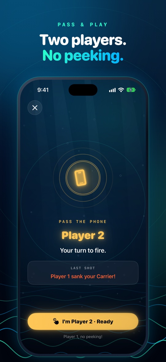 Pass and Play privacy screen between turns