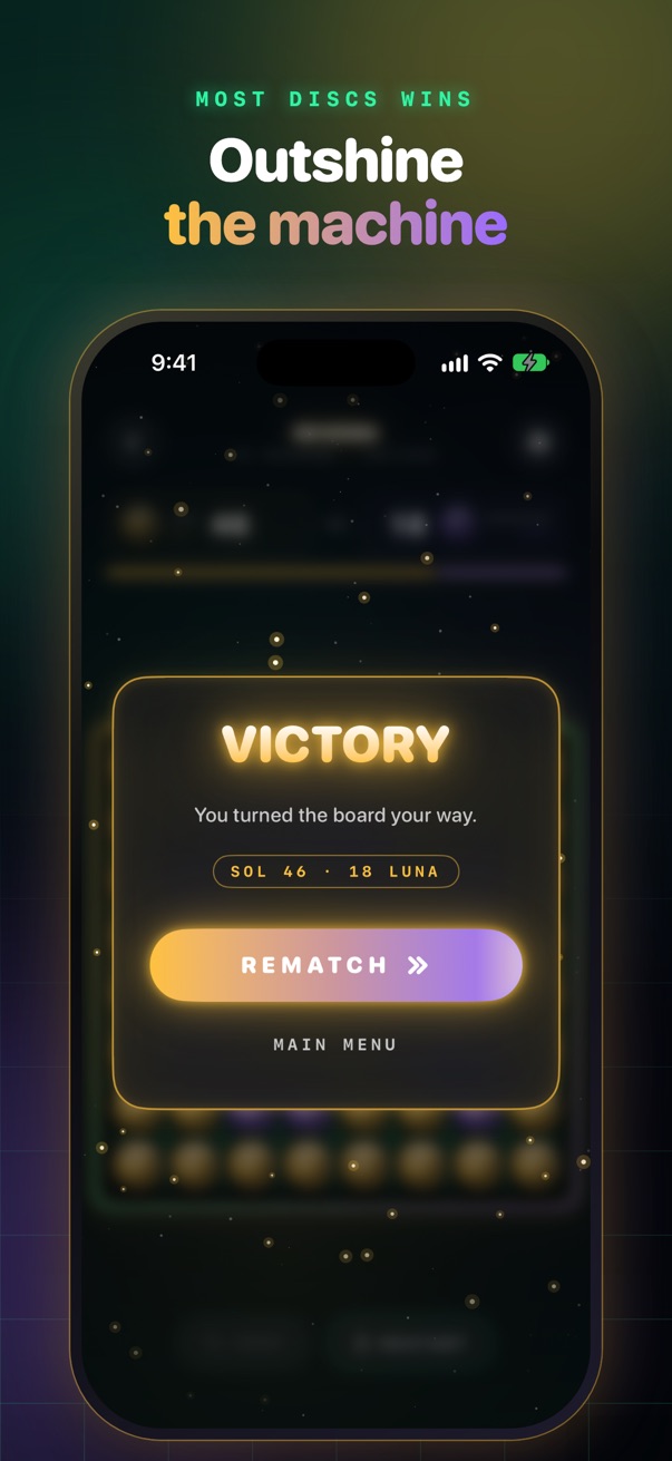 Reversi on iPhone: A win, 46 to 18.