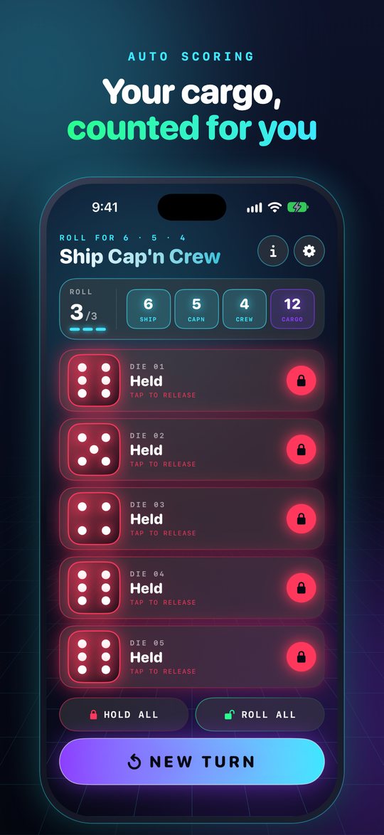 Your cargo, counted for you on the scoreboard